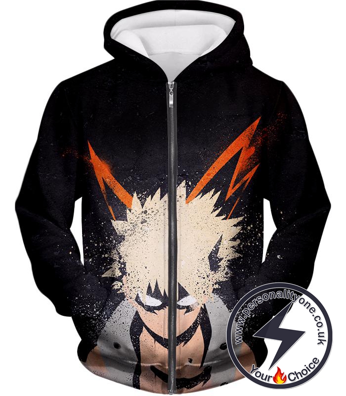 My Hero Academia Explosive Hero Student Katsuki Bakugo Zip Up Hoodie